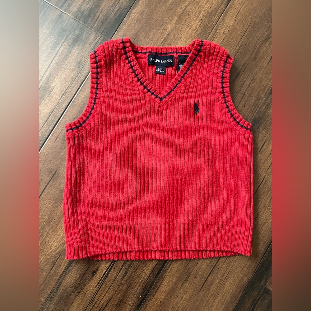 TODDLER BOYS POLO RALPH LAUREN SWEATER VEST